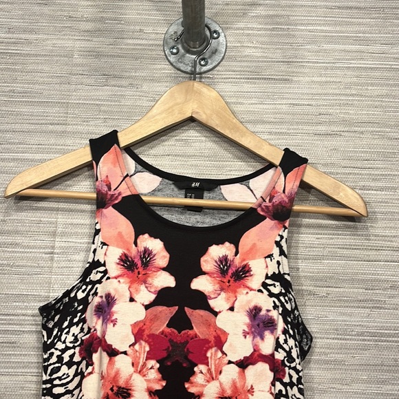 Tropical floral leopard fit and flare dress - Picture 2 of 3